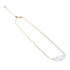 Arc-en-ciel Blanc | Or Vermeil | Bracelet de cheville fermoir infini en verre sirène